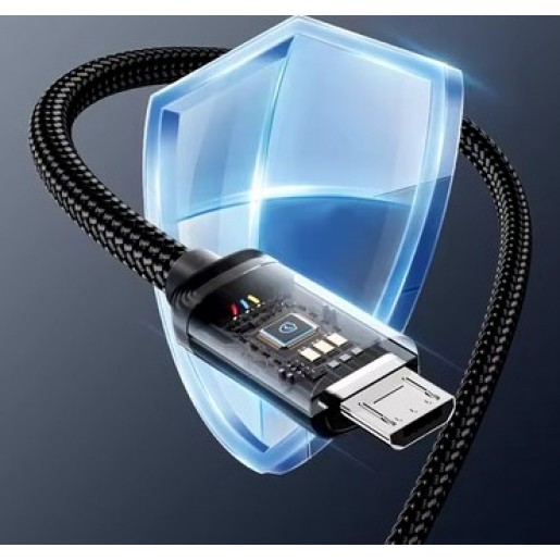 Кабель USB to Type-C + microUSB 2A Black