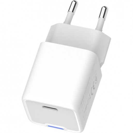 Зарядний пристрій ColorWay GaN Mini 25W (CW-CHS052PD-WT) PD Port PPS USB-C White