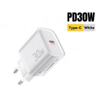 Зарядний пристрій Essager GaN 30W PD+QC 3.0 White