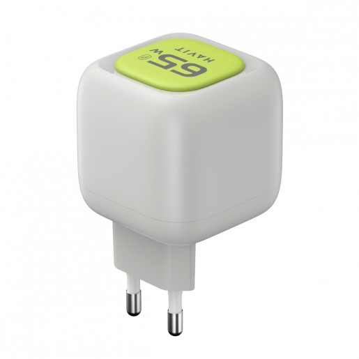 Зарядний пристрій Havit UC253 GaN 65W USB-A+USB-C + кабель USB-C White