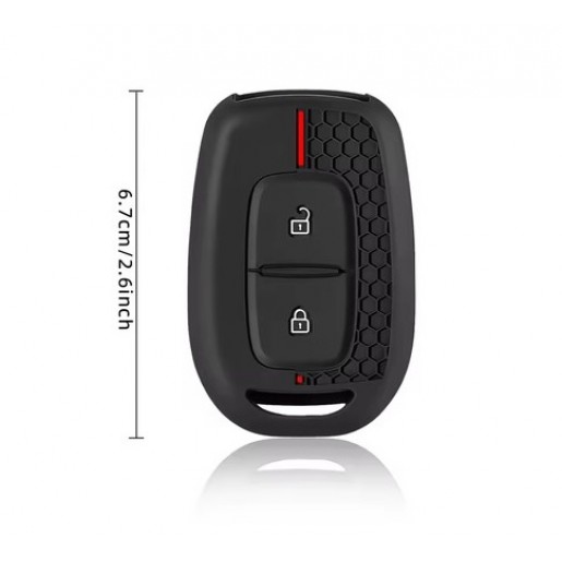 Силіконовий чохол для брелка Renault Clio, Modus, Clio, Duster, Dokker. Dacia Sandero, Logan 2 кнопки 2019-2021 Red Line
