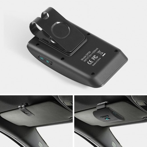 Автомобільна HandsFree гарнітура Bluetooth 5.0 з кліпсою на козирок, динамік, мікрофон, вбудований акумулятор