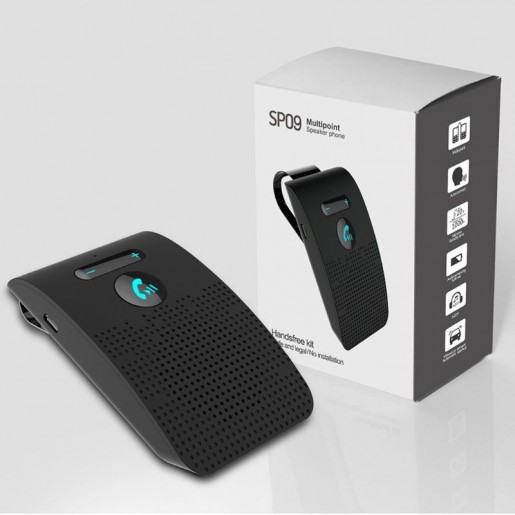 Автомобільна HandsFree гарнітура Bluetooth 5.0 з кліпсою на козирок, динамік, мікрофон, вбудований акумулятор