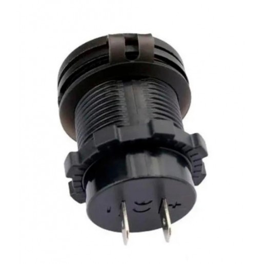 Автомобільний зарядний пристрій USB 12-24V QC3.0 LED Green з кнопкою