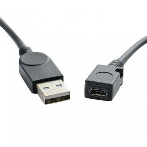 Кабель USB (M) to microUSB (F) 0.1m