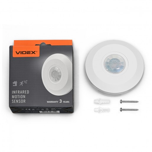 Датчик руху Videx VL-SPC05W 220V 800W IR, білий