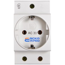 Розетка на DIN рейку Аско-УкрЕМ AC30 2Р+РЕ
