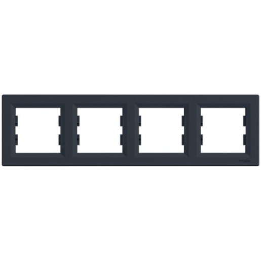 Рамка 4-а Schneider Electric Asfora (EPH5800471) антрацит
