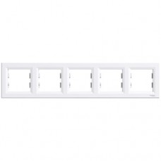 Рамка 5-а Schneider Electric Asfora білий