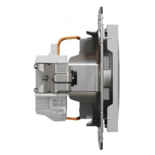 Розетка Schneider Electric Asfora (EPH2900161) 1-а, з/з, алюмінй