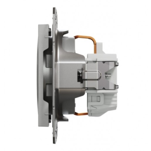 Розетка Schneider Electric Asfora (EPH2900161) 1-а, з/з, алюмінй