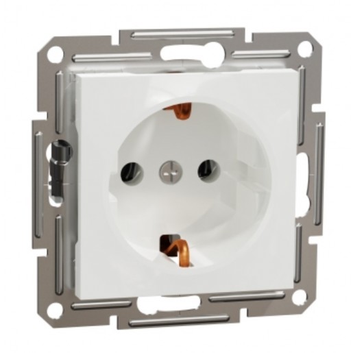 Розетка Schneider Electric Asfora 1-а, з/з, без рамки, білий