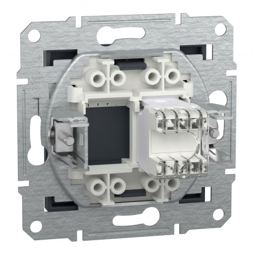 Комп'ютерна розетка Schneider Electric Asfora RJ45 5 cat UTP, антрацит