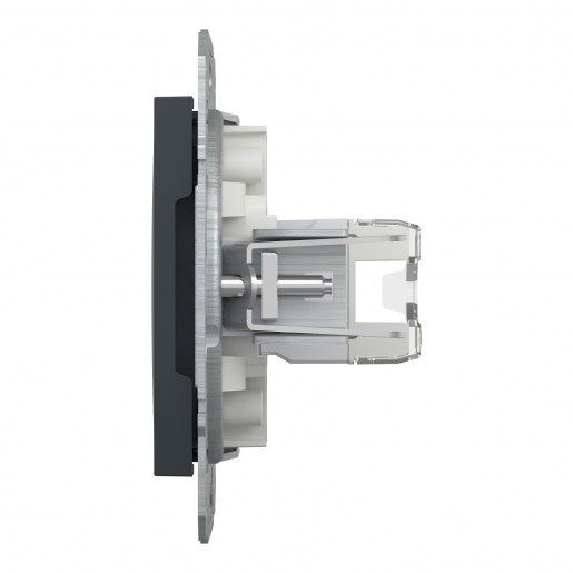 Комп'ютерна розетка Schneider Electric Asfora RJ45 5 cat UTP, антрацит