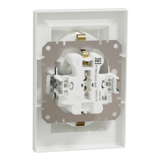 Розетка Schneider Electric Asfora 2-а, з/з, білий