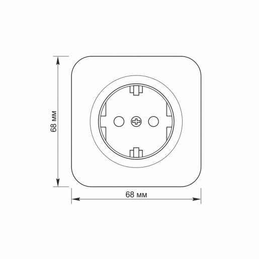 Розетка Videx BINERA, 1-а, з/з, White IP20