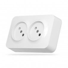 Розетка Videx BINERA, 2-а, без/з, White IP20