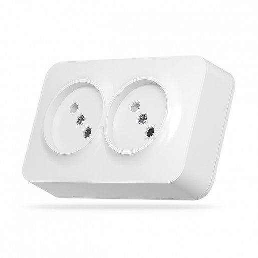 Розетка Videx BINERA, 2-а, без/з, White IP20