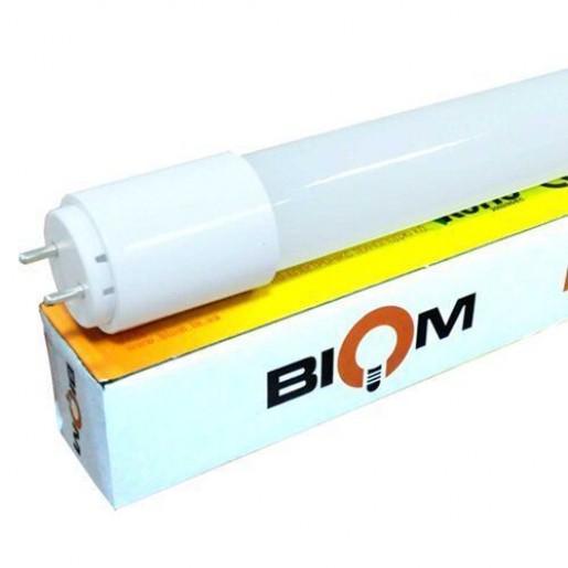 Свiтлодiодна лампа Biom T8-GL-600-9W CW 6200К G13 матове скло