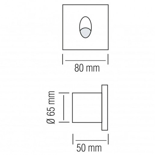 Сходовий світлодіодний світильник Horoz Electric ZUMRUT Black