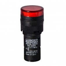 Сигнальна лампа Аско-УкрЕМ AD16-16DS Red