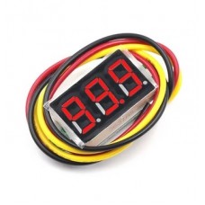 Вольтметр DC 2.5-40V 3-line (0.28") Red