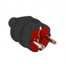 Вилка штепсельна AY-KA 220В, з/з, 16A, чорна