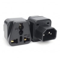 Перехідник-розетка C14 to EU UPS IEC320 євророзетка для безперебійника