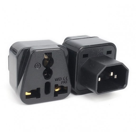 Перехідник-розетка C14 to EU UPS IEC320 євророзетка для безперебійника