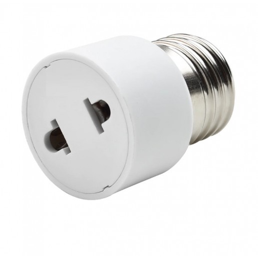 Перехідник з цоколя E27 на US/EU розетку без LED індикатора