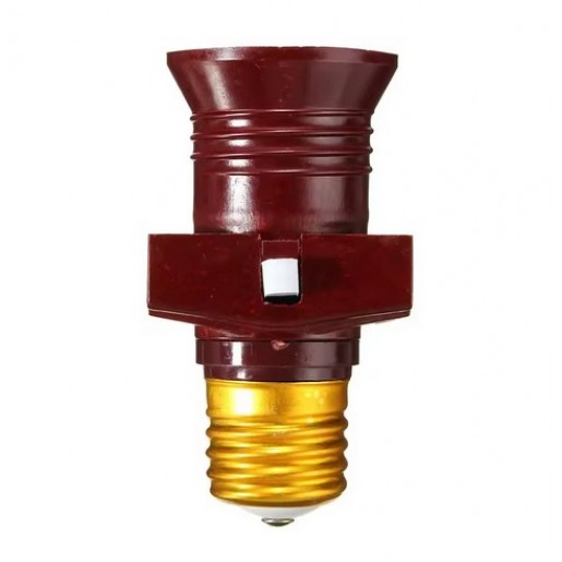 Перехідник з цоколя E27 на 2xUS/EU розетку з вимикачем