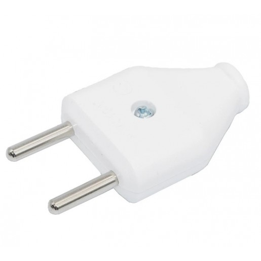 Вилка штепсельна Neomax NX1007 220В, без/з, 10A, пряма, білий