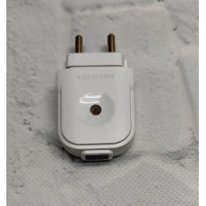 Вилка електрична, поворотна 220В, б/з, 16A, білий