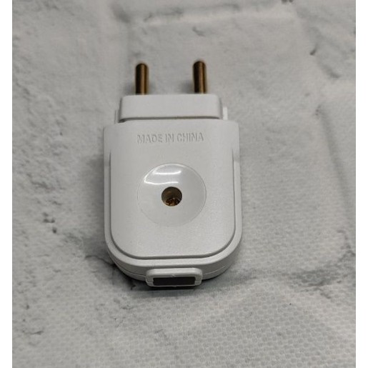 Вилка електрична, поворотна 220В, б/з, 16A, білий