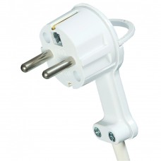 Вилка штепсельна Timex 220В, з/з, 16A, кутова, білий