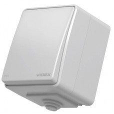 Вимикач Videx BINERA, 1-кл, IP65, зовнішній, сірий