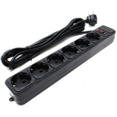 Мережевий фільтр Gembird SPG6-G-6B, 6 роз. 1.8 м, RTL