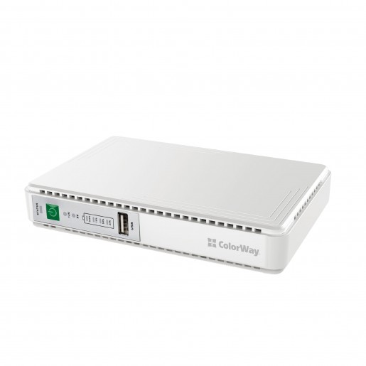 Джерело безперебійного живлення ColorWay UPS для роутера 8800mAh 21W DC 5V/9V/12V/24V (CW-PB088LI1WT)