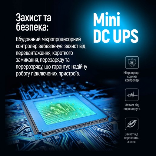 Джерело безперебійного живлення ColorWay UPS для роутера 8800mAh 21W DC 5V/9V/12V/24V (CW-PB088LI1WT)