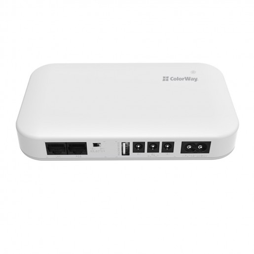 Джерело безперебійного живлення ColorWay UPS для роутера 10000mAh 21W DC 5V/9V/12V/24V (CW-PB100LI3WT)