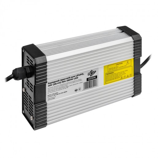 Зарядний пристрій LP для акумуляторів LiFePO4 48V (58.4V)-10A-480W-LED