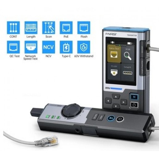 Тестер кабельний FNIRSI LPM-10 для захисту портів та ремонту мереж від перешкод RJ45/RJ11