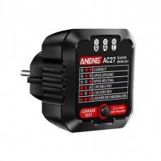 Тестер розеток цифровий AC27 (220V) Black