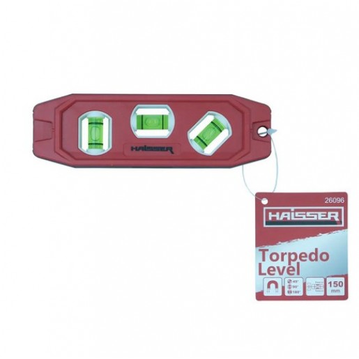 Рівень спиртовий пластиковий Haisser Torpedo Level 26096, 150 мм