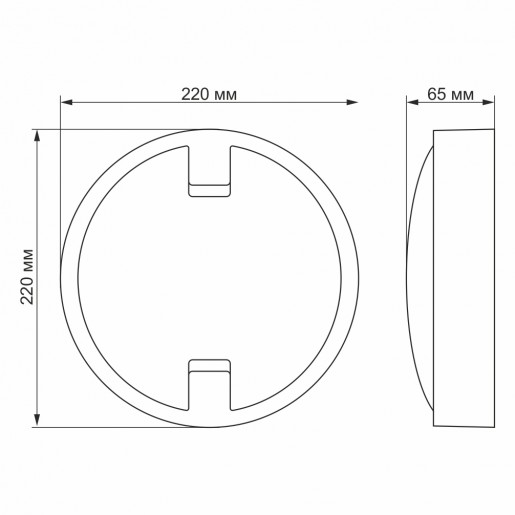 LED світильник круглий Videx 18W 5000K 220V Black