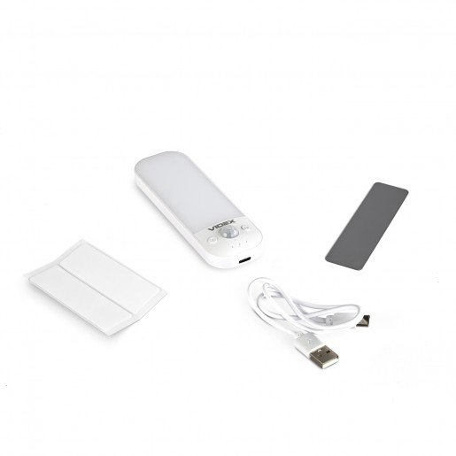 LED світильник Videx VL-NL014W-S акумуляторний з датчиком руху White