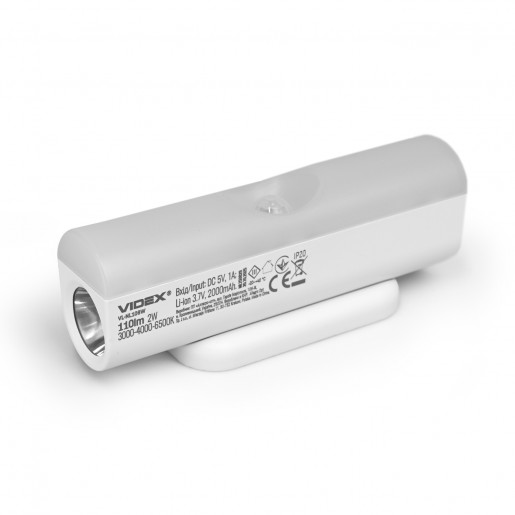 LED світильник Videx VL-NL108W акумуляторний з датчиком руху White