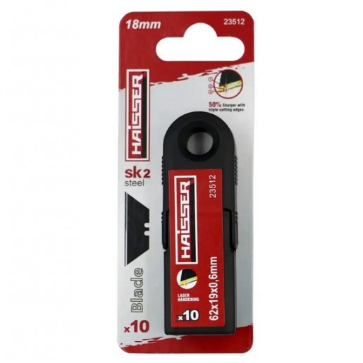 Леза трапеція Haisser 123269 СК2 (19х0.6х62мм) 10 шт.