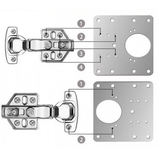 Пластина для ремонту меблевої завіси, велика