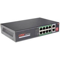 POE комутатор мережевий ONV 8хPoE / 2 UpLink